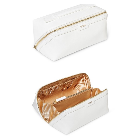 Tumi Handbags - TUMI White Travel cosmetic Bag new + FREE gift